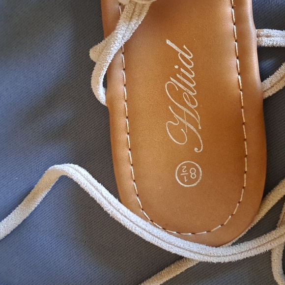 Heltid Gladiator Sandals Women's 8.5 Tan Rope Ties - Picture 2 of 4